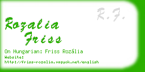 rozalia friss business card